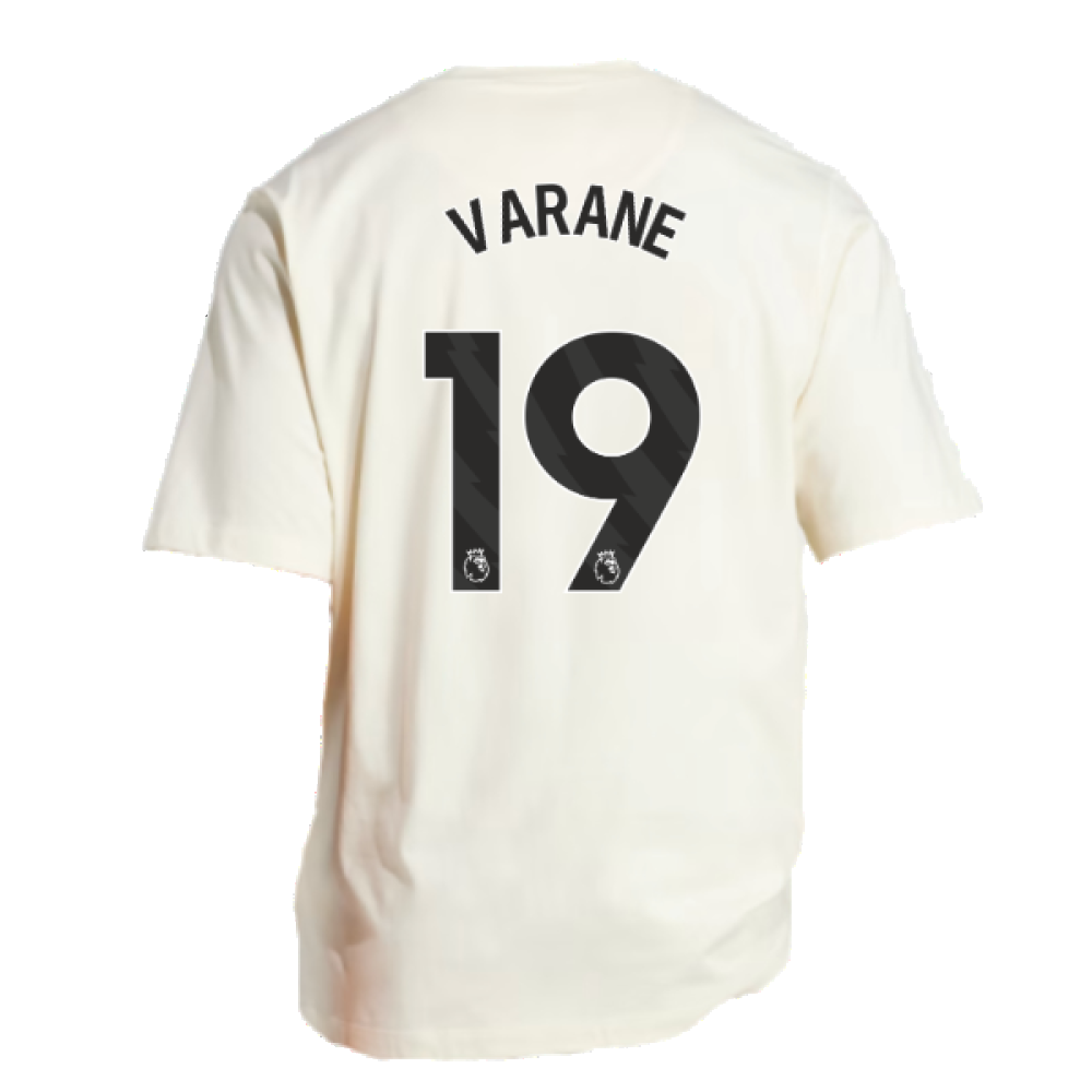 2023-2024 Man Utd Lifestyle OS Tee (White) (Varane 19)