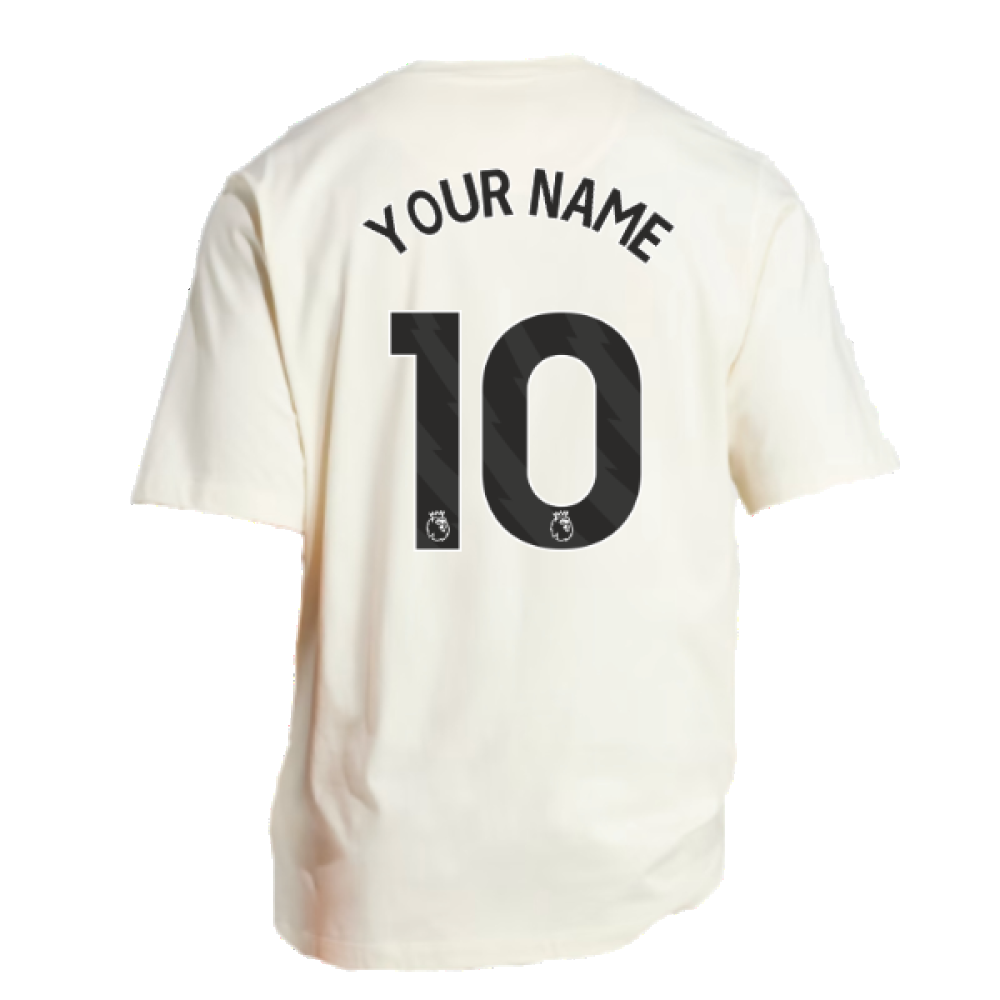 2023-2024 Man Utd Lifestyle OS Tee (White) (Your Name)