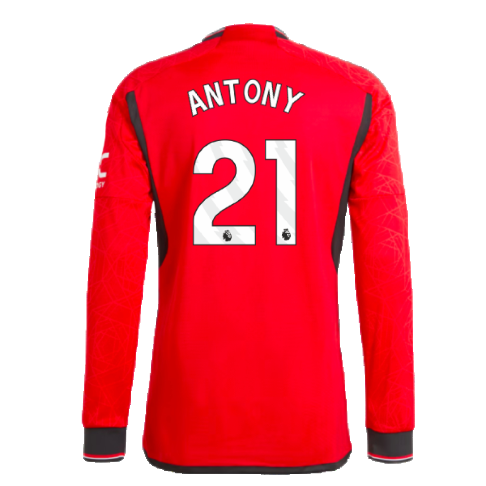 2023-2024 Man Utd Long Sleeve Home Shirt (Antony 21)