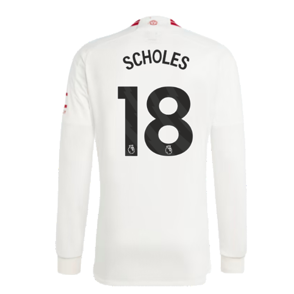 2023-2024 Man Utd Long Sleeve Third Shirt (Scholes 18)