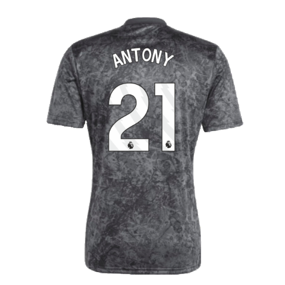 2023-2024 Man Utd Pre-Match Shirt (Black) (Antony 21)