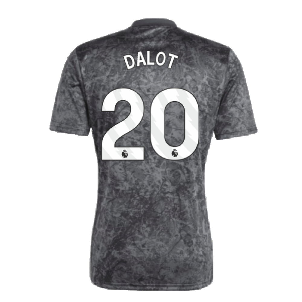 2023-2024 Man Utd Pre-Match Shirt (Black) (Dalot 20)