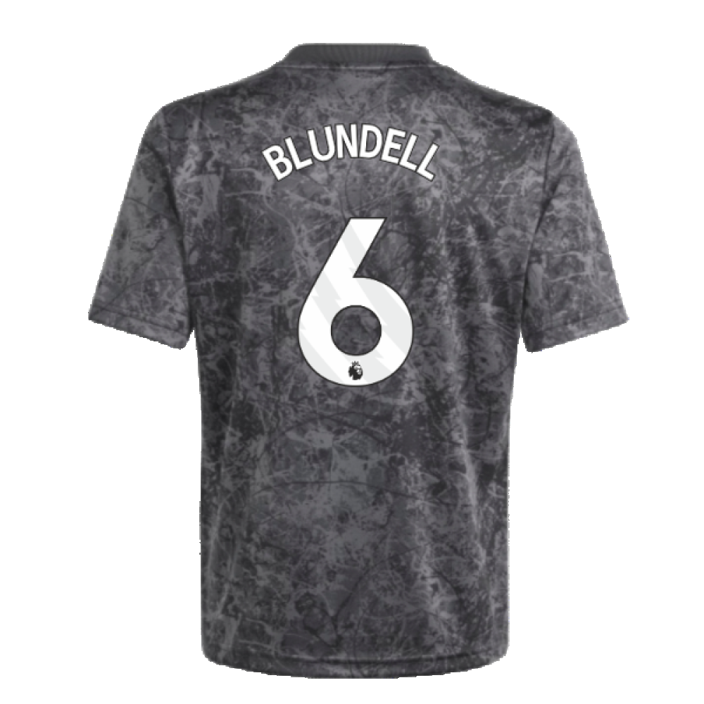 2023-2024 Man Utd Pre-Match Shirt (Black) - Kids (Blundell 6)