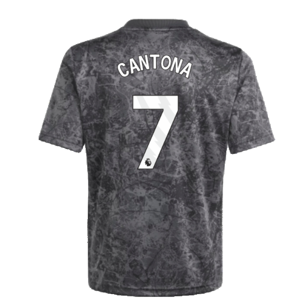 2023-2024 Man Utd Pre-Match Shirt (Black) - Kids (Cantona 7)