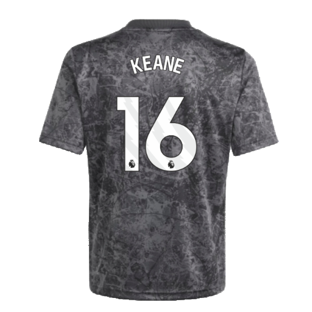 2023-2024 Man Utd Pre-Match Shirt (Black) - Kids (Keane 16)