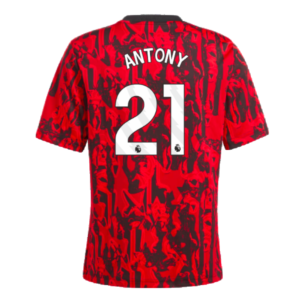 2023-2024 Man Utd Pre-Match Shirt (Red) - Kids (Antony 21)