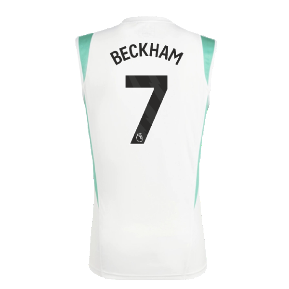 2023-2024 Man Utd Sleeveless Jersey (White) (Beckham 7)