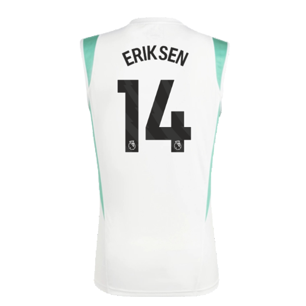 2023-2024 Man Utd Sleeveless Jersey (White) (Eriksen 14)