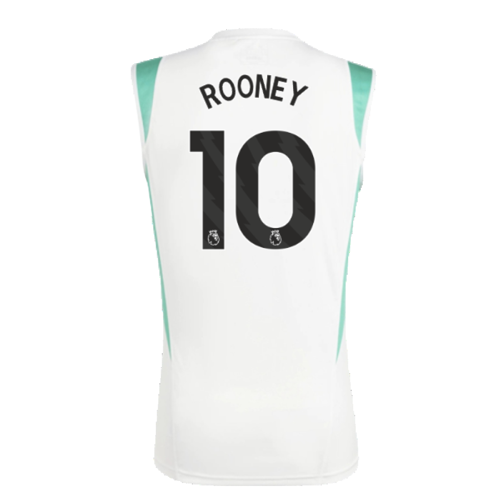 2023-2024 Man Utd Sleeveless Jersey (White) (Rooney 10)