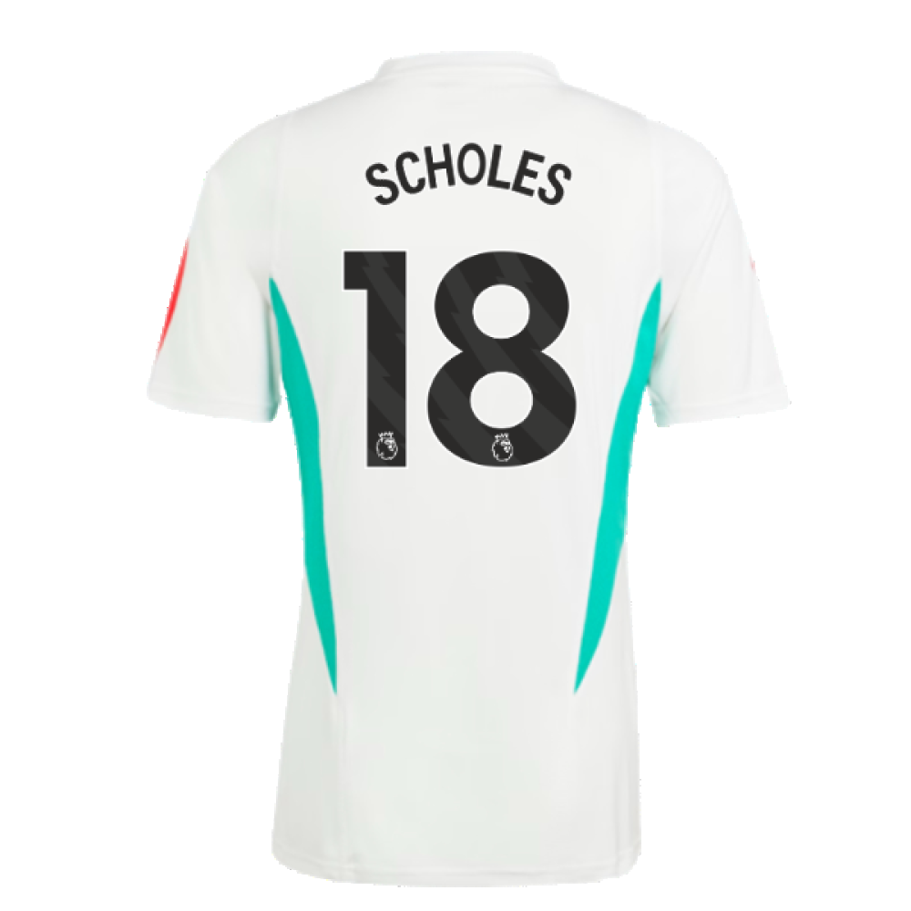 2023-2024 Man Utd Training Jersey (White) (Scholes 18)