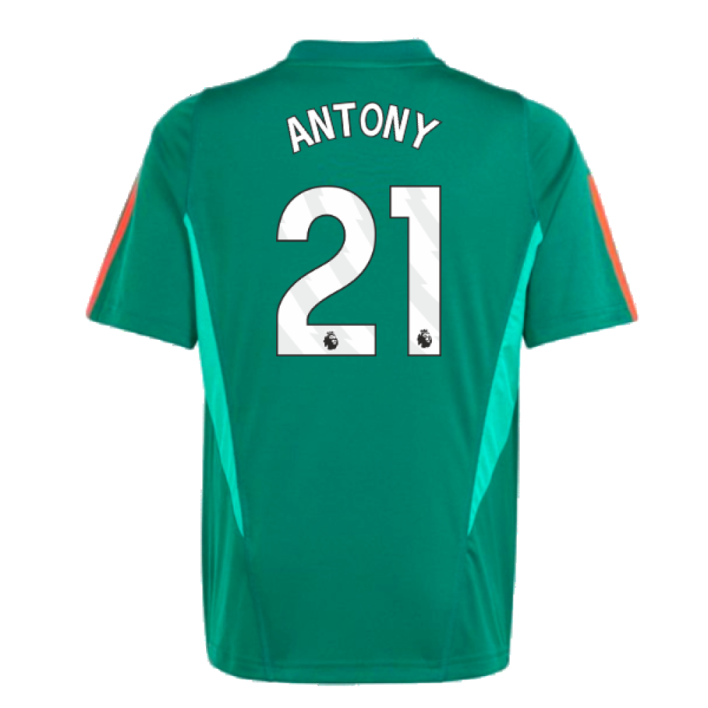 2023-2024 Man Utd Training Shirt (Green) - Kids (Antony 21)