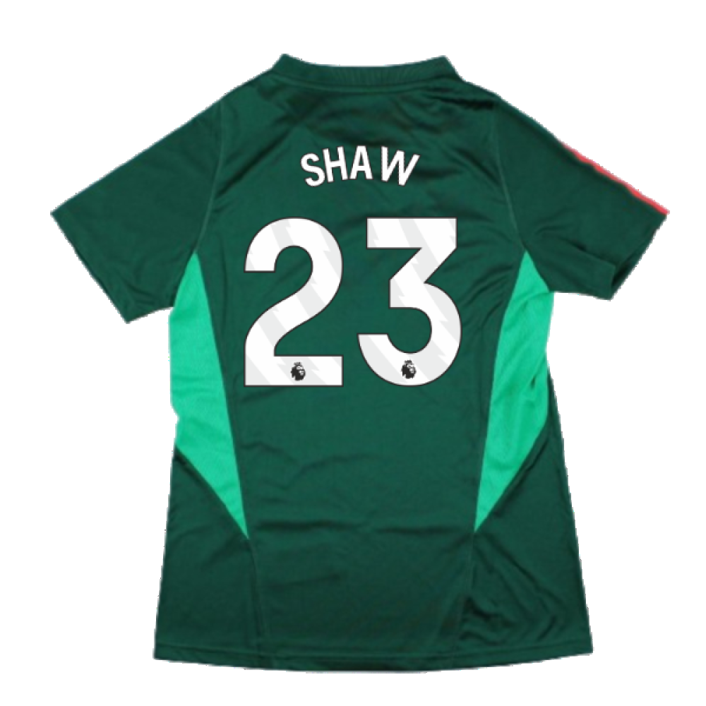 2023-2024 Man Utd Training Shirt (Green) - Ladies (Shaw 23)