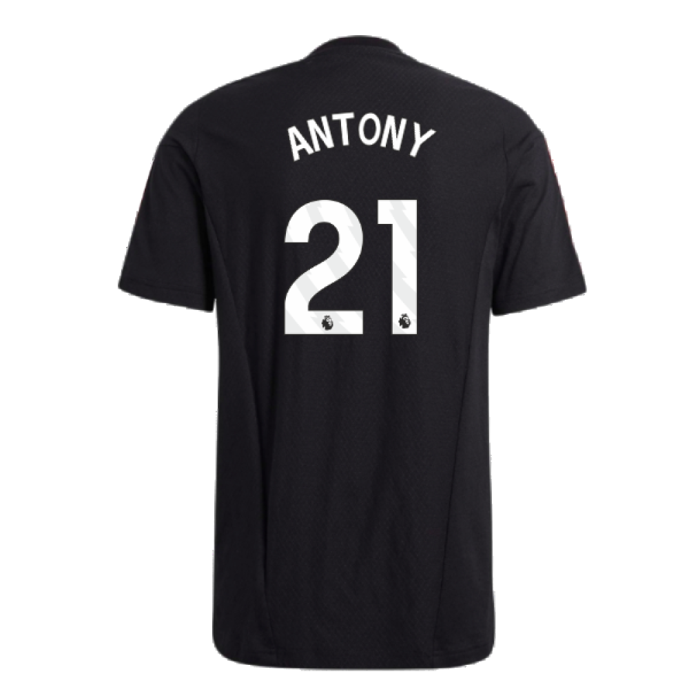 2023-2024 Man Utd Training Tee (Black) (Antony 21)