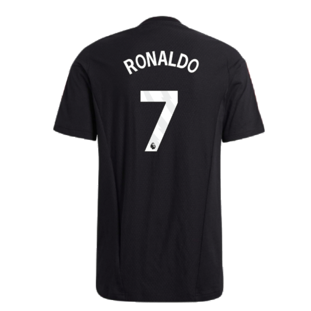 2023-2024 Man Utd Training Tee (Black) (Ronaldo 7)