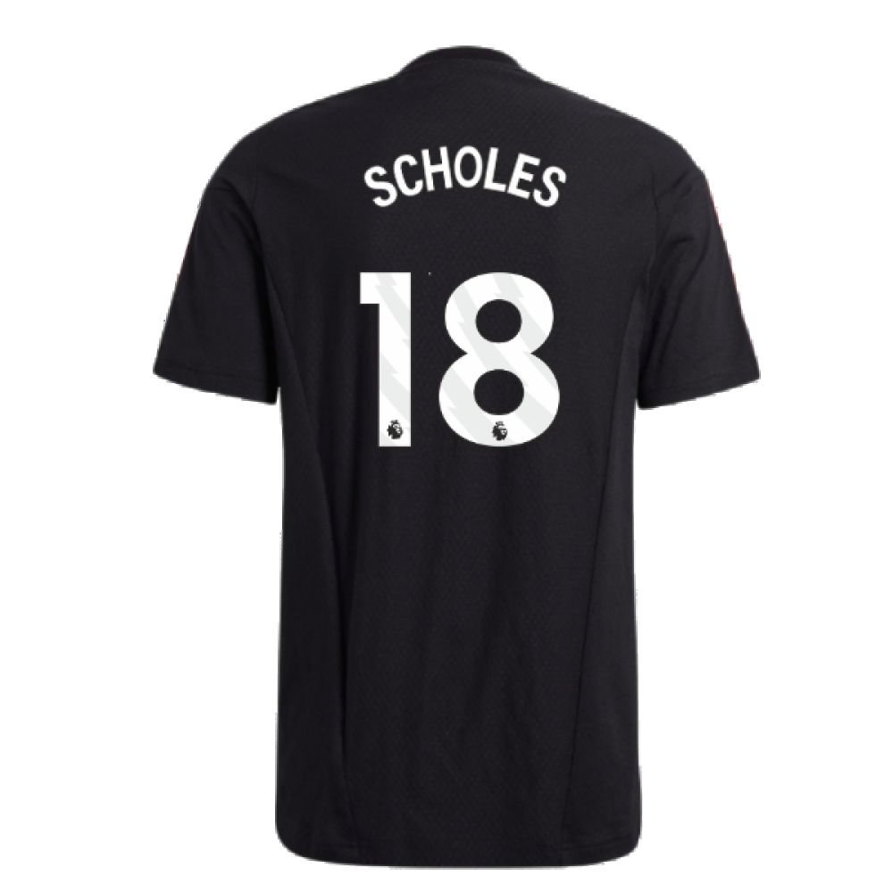 2023-2024 Man Utd Training Tee (Black) (Scholes 18)