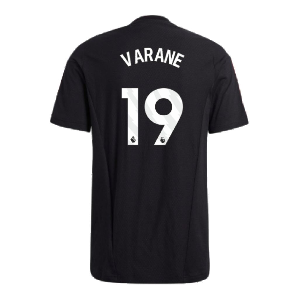 2023-2024 Man Utd Training Tee (Black) (Varane 19)