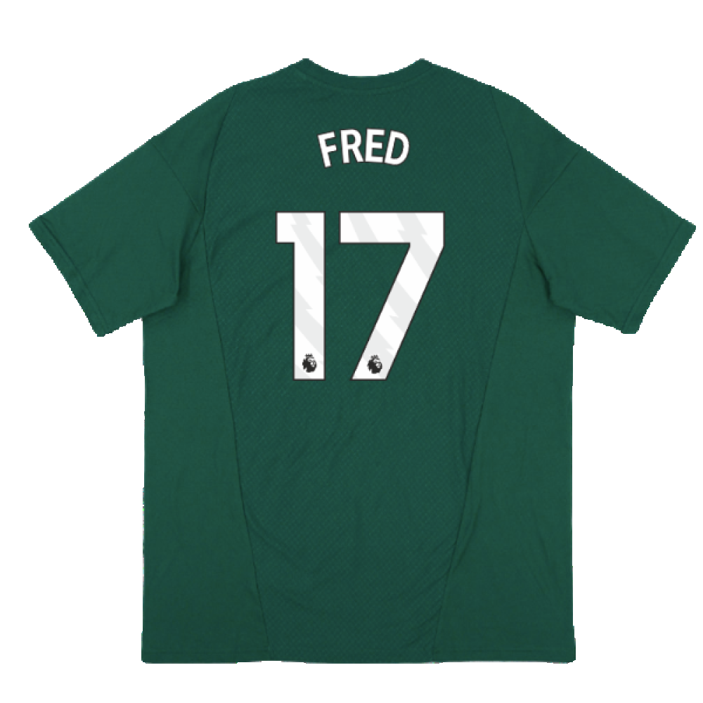 2023-2024 Man Utd Training Tee (Green) (Fred 17)