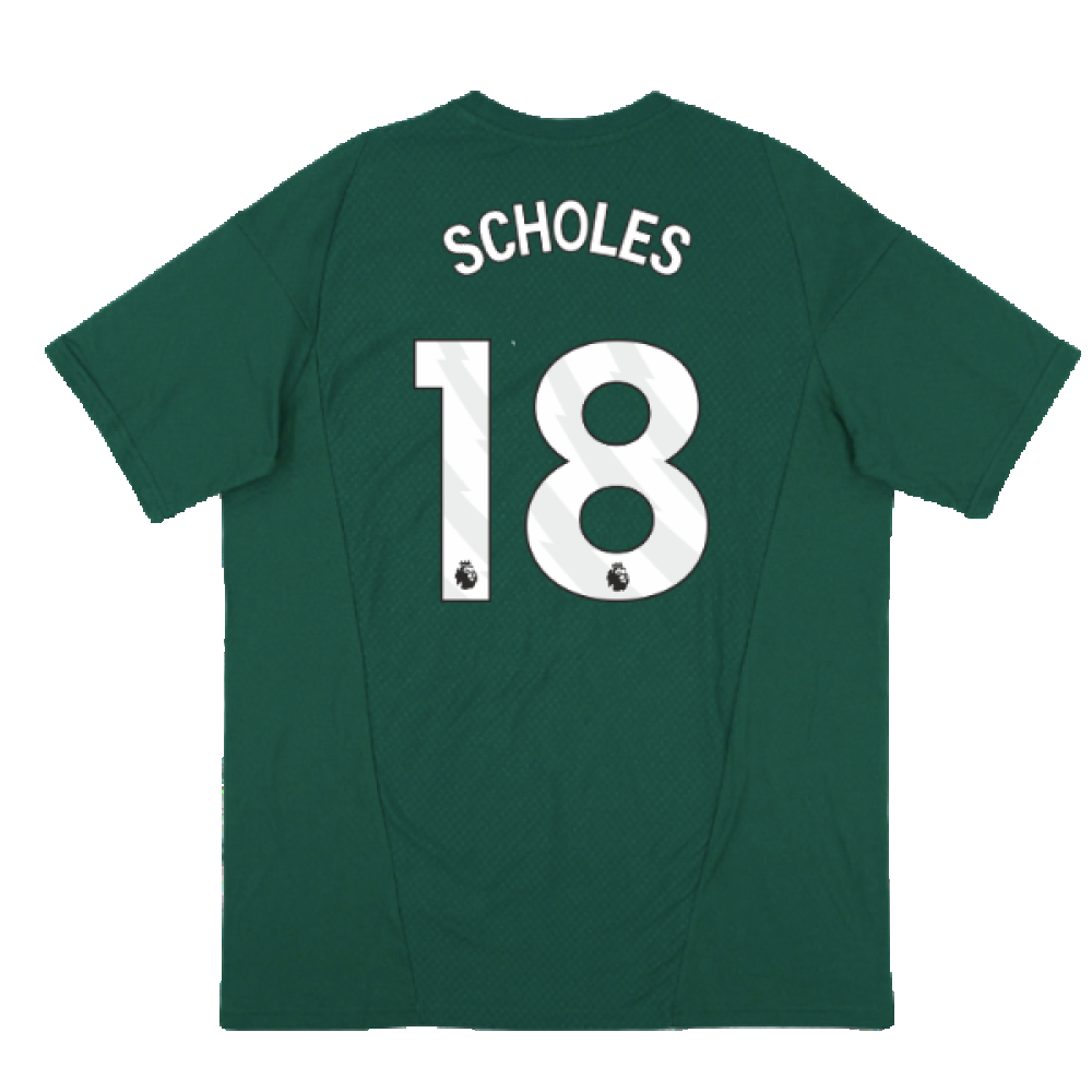 2023-2024 Man Utd Training Tee (Green) (Scholes 18)