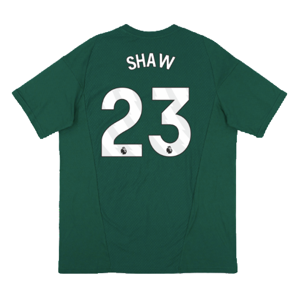 2023-2024 Man Utd Training Tee (Green) (Shaw 23)