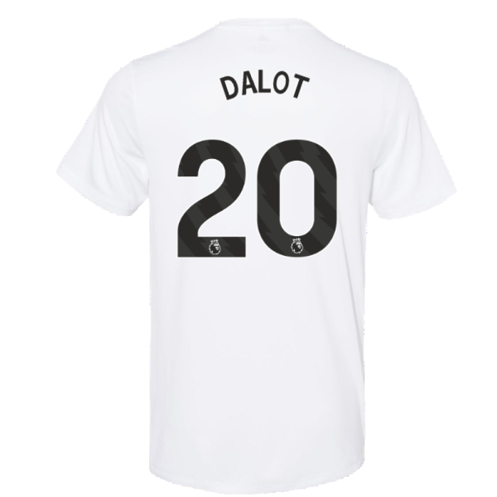 2023-2024 Man Utd Training Tee (White) (Dalot 20)