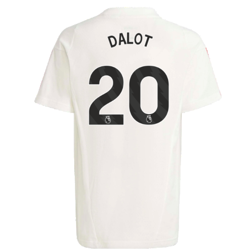 2023-2024 Man Utd Training Tee (White) - Kids (Dalot 20)