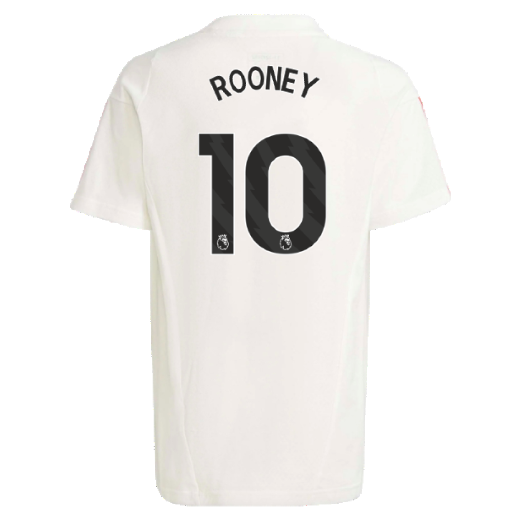 2023-2024 Man Utd Training Tee (White) - Kids (Rooney 10)