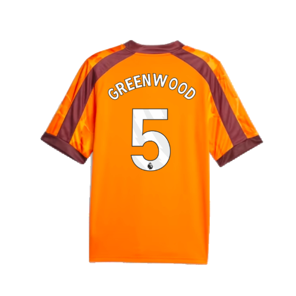 2023-2024 Manchester City eSports Jersey (Orange) (Greenwood 5)