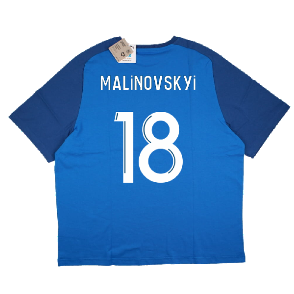 2023-2024 Marseille Casuals Tee (Blue) (Malinovskyi 18)