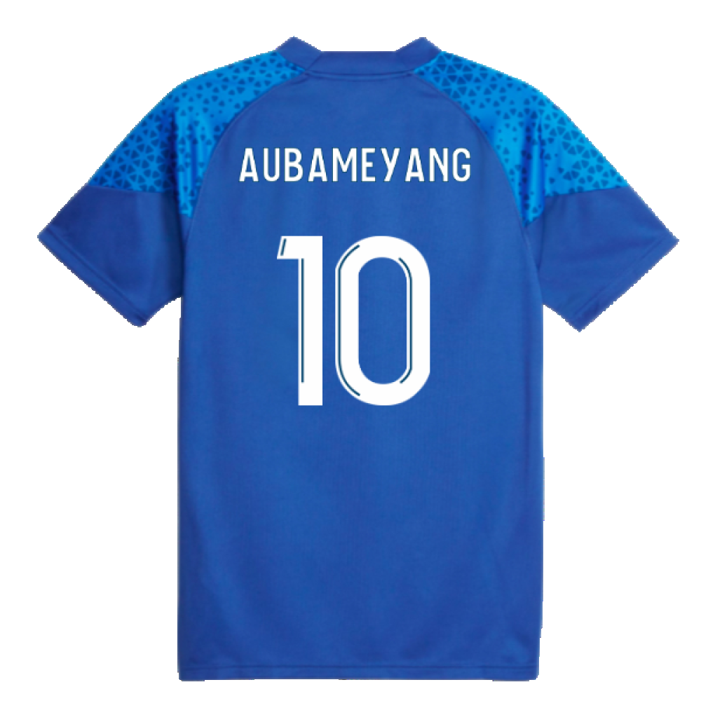 2023-2024 Marseille Training Jersey (Blue) (Aubameyang 10)