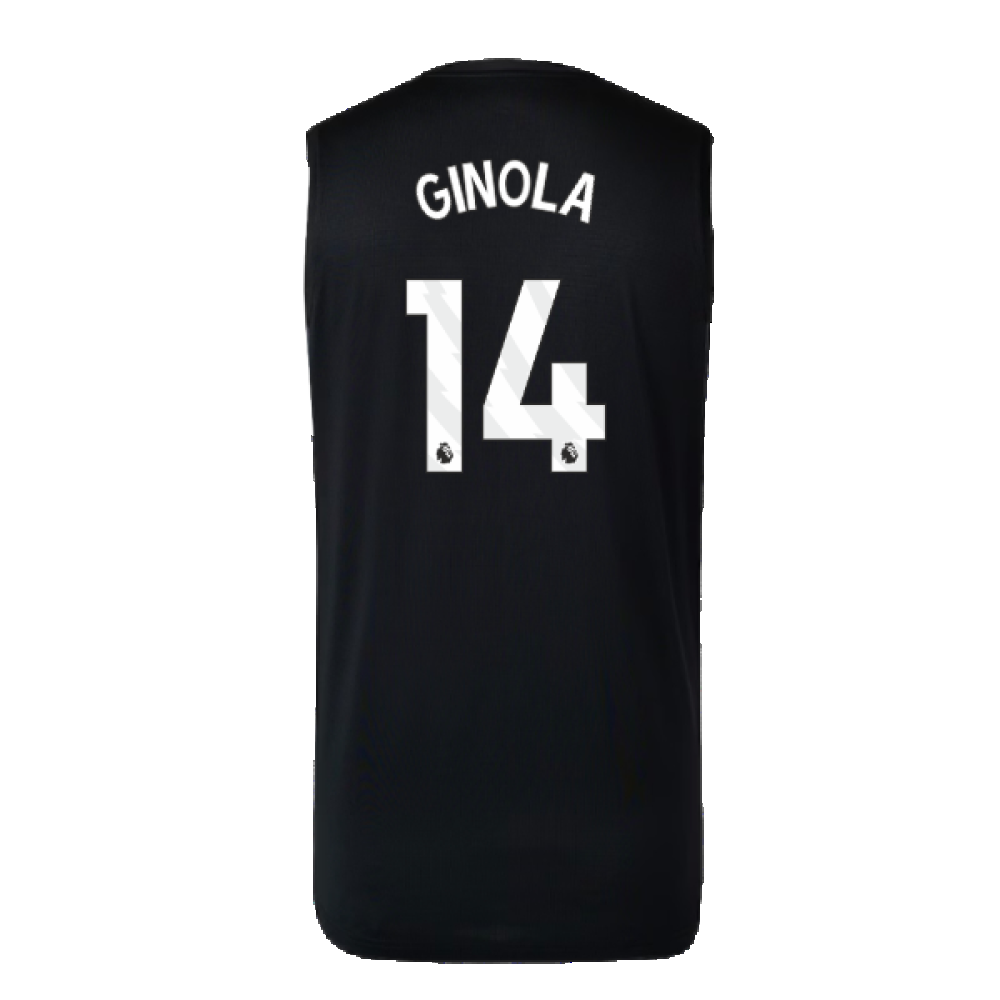 2023-2024 Newcastle Coaches Training Vest (Black) (Ginola 14)