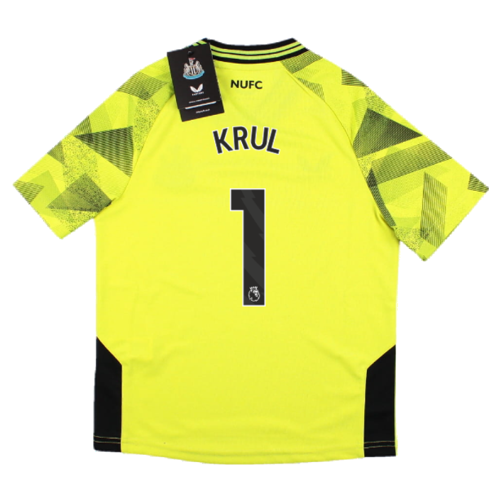 2023-2024 Newcastle Home Goalkeeper Shirt (Yellow) - Kids (KRUL 1)