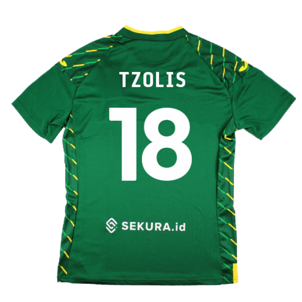 2023-2024 Norwich City Away Shirt (Tzolis 18)