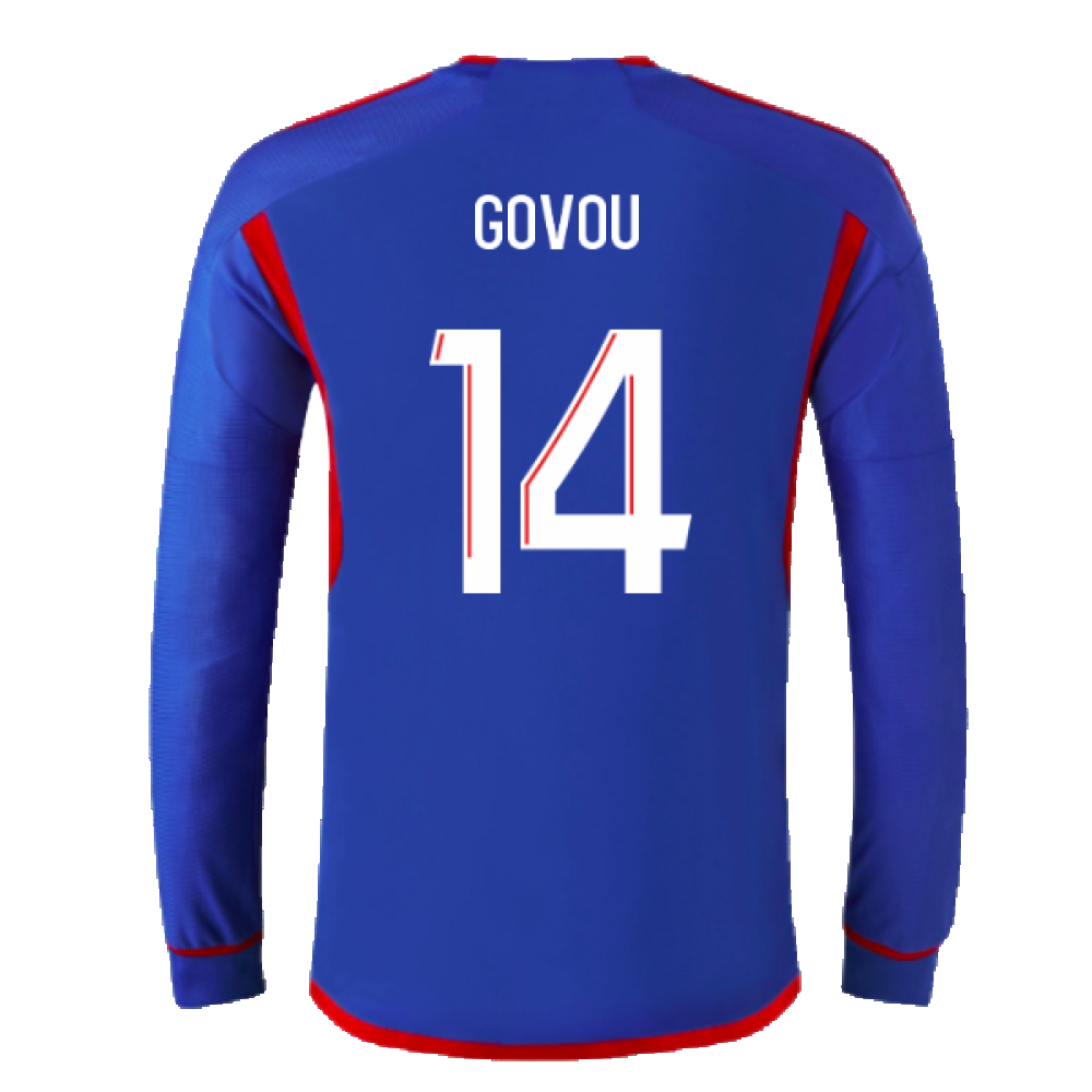 2023-2024 Olympique Lyon Long Sleeve Away Shirt (Govou 14)