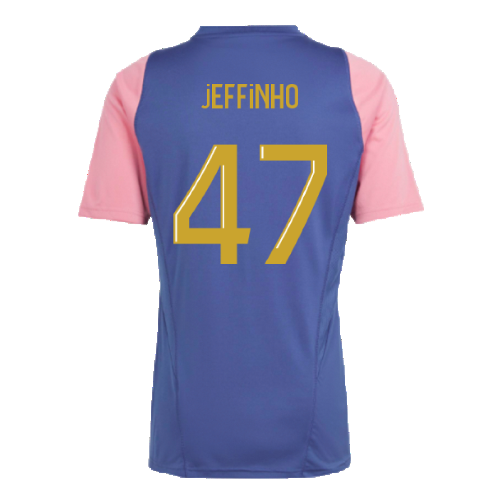 2023-2024 Olympique Lyon Training Jersey (Navy) (Jeffinho 47)