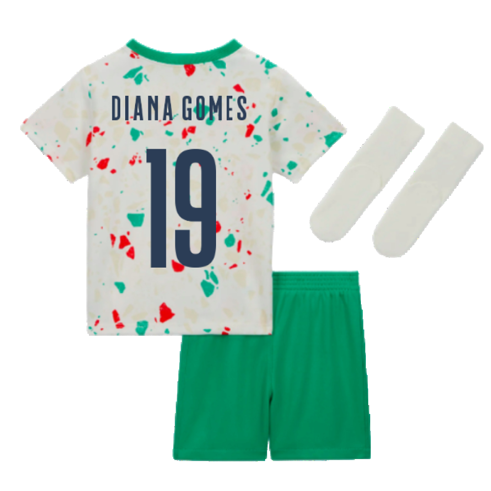 2023-2024 Portugal Away Infants Baby Kit (Diana Gomes 19)