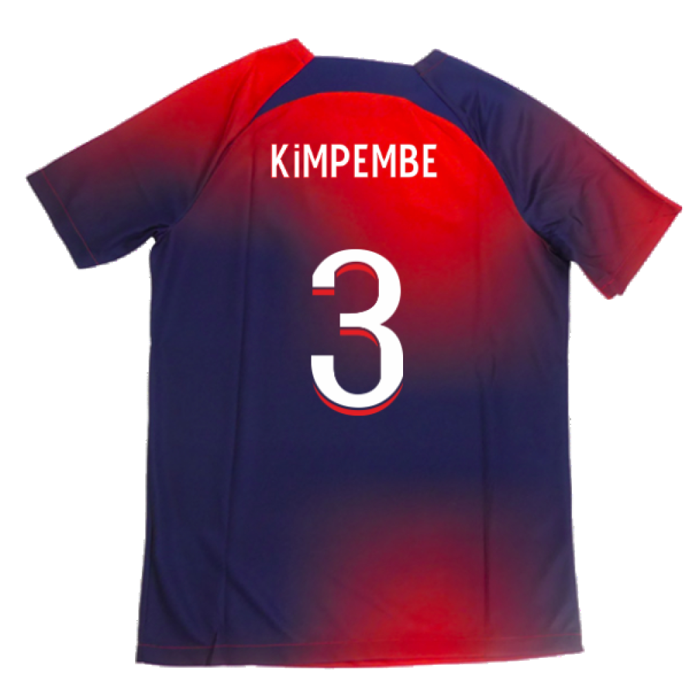 2023-2024 PSG Academy Pro Dri-FIT Pre-Match Shirt (Red) (Kimpembe 3)