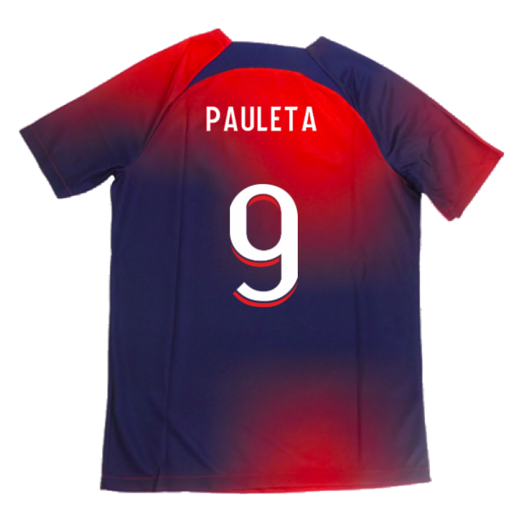 2023-2024 PSG Academy Pro Dri-FIT Pre-Match Shirt (Red) (Pauleta 9)