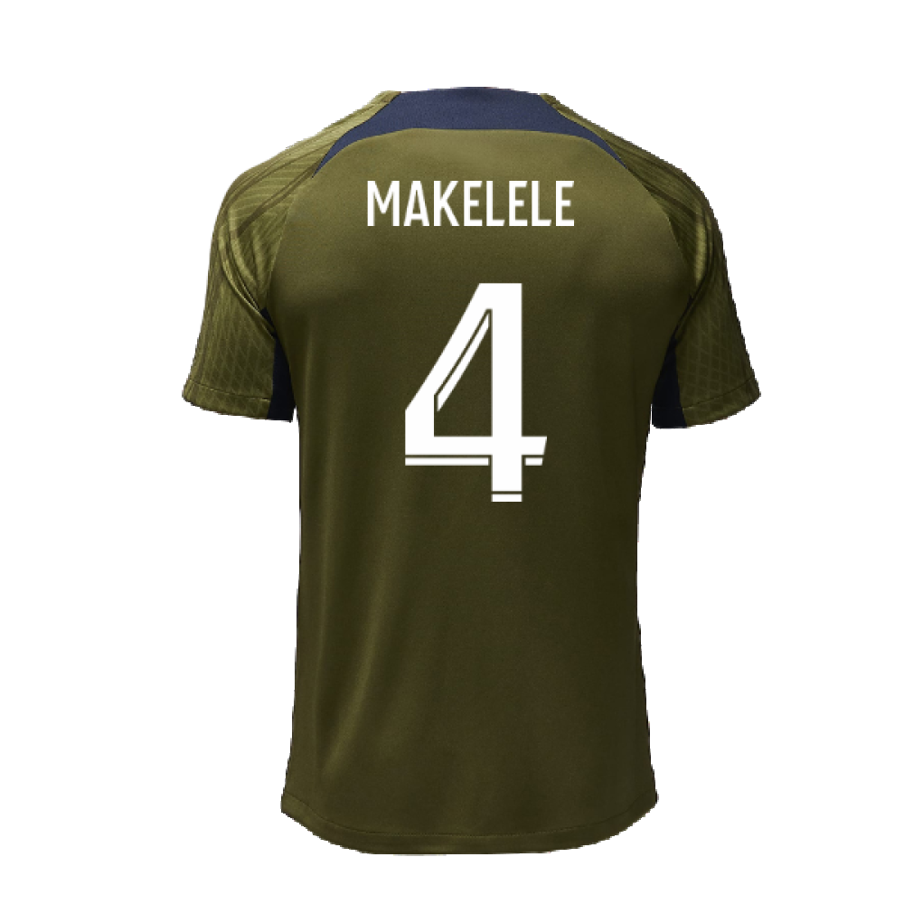 2023-2024 PSG Dri-Fit Strike Fourth Training Shirt (Green Hemp) (Makelele 4)