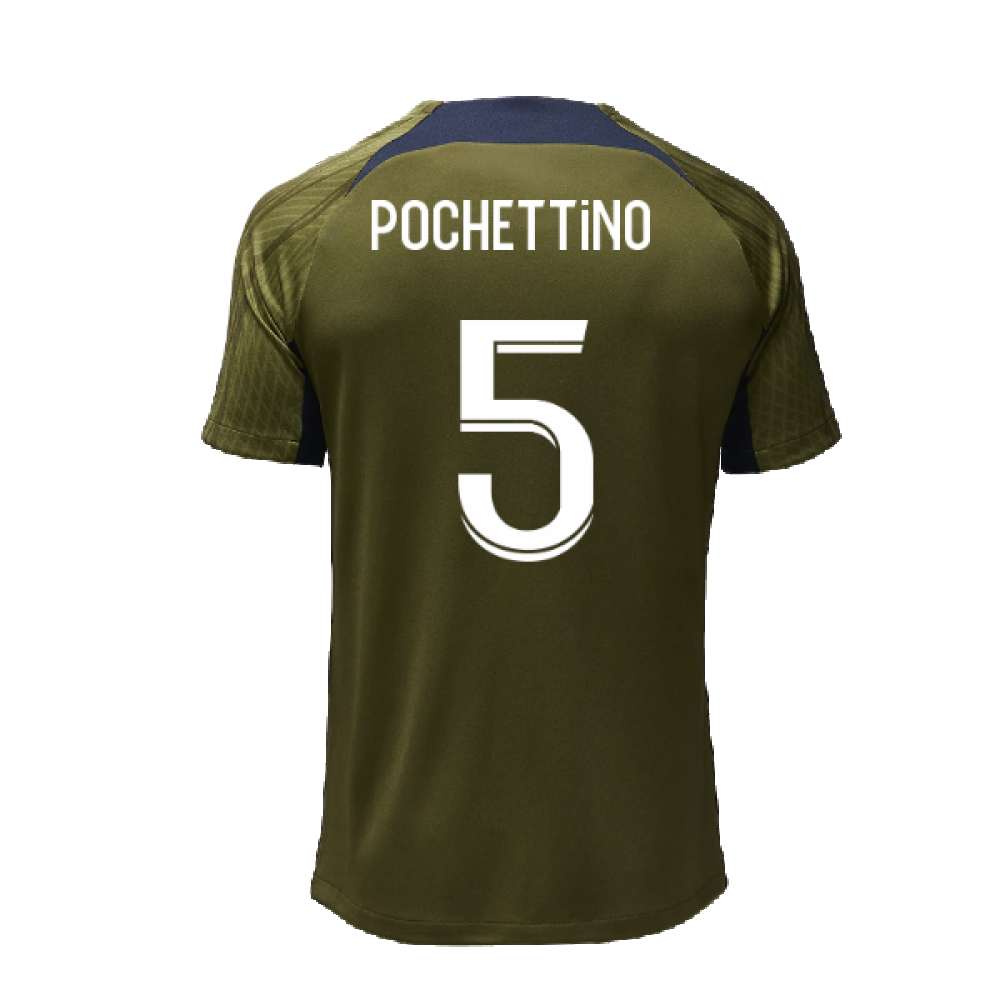 2023-2024 PSG Dri-Fit Strike Fourth Training Shirt (Green Hemp) (Pochettino 5)