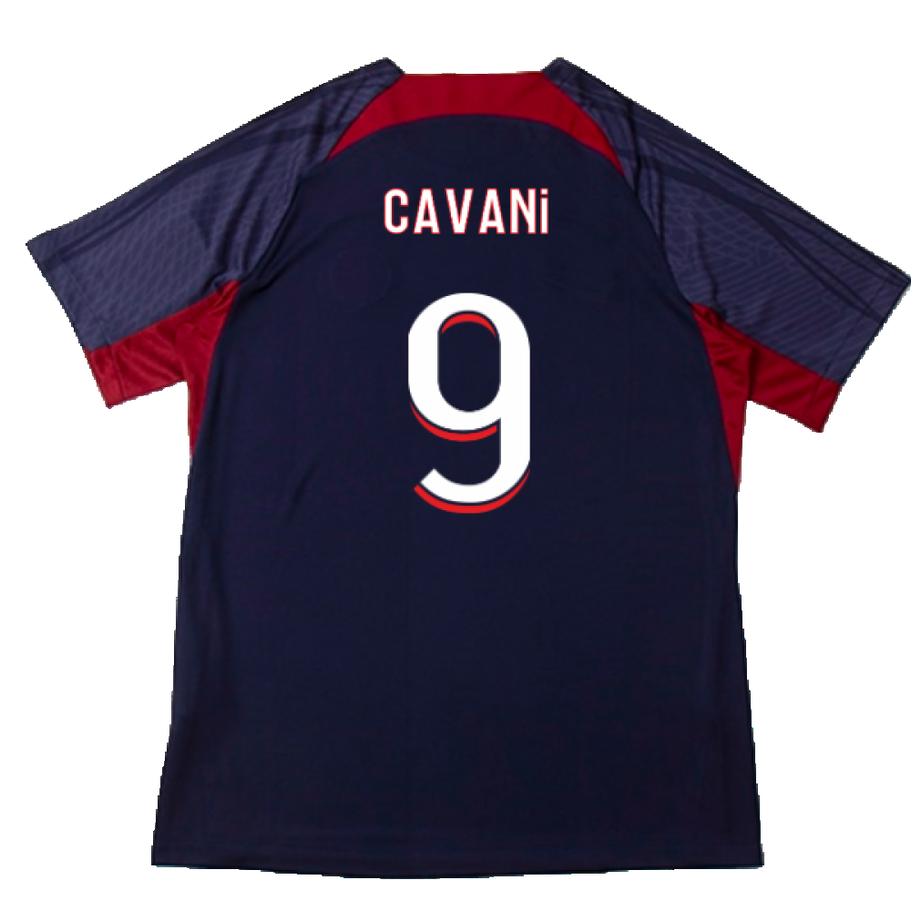 2023-2024 PSG Dri-Fit Strike Training Shirt (Navy) (Cavani 9)