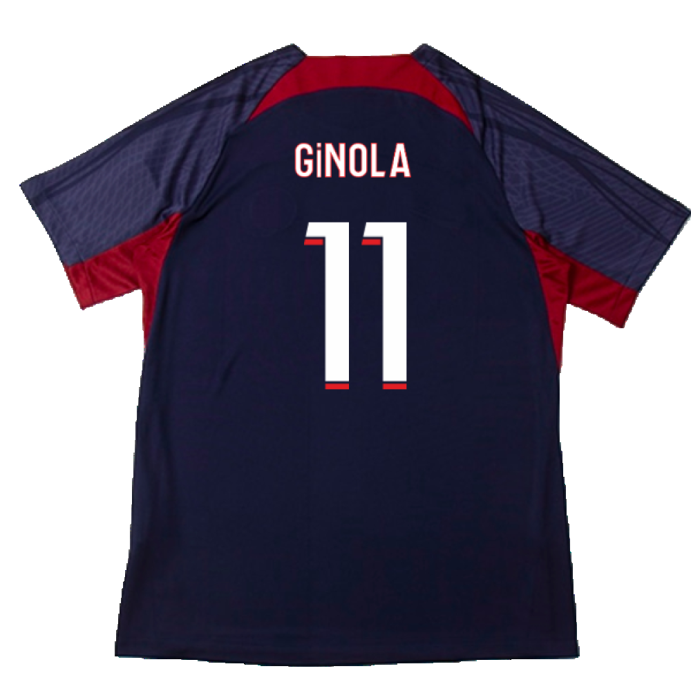 2023-2024 PSG Dri-Fit Strike Training Shirt (Navy) (Ginola 11)