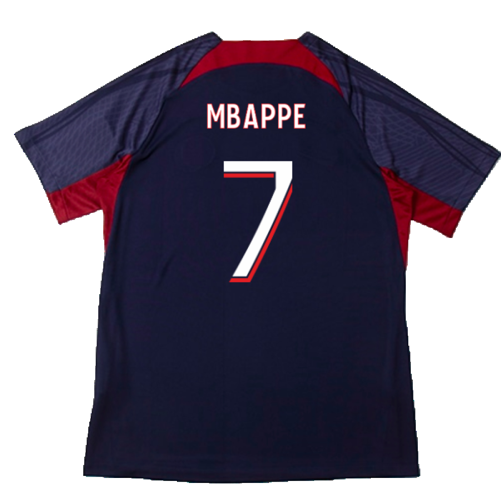 2023-2024 PSG Dri-Fit Strike Training Shirt (Navy) (Mbappe 7)