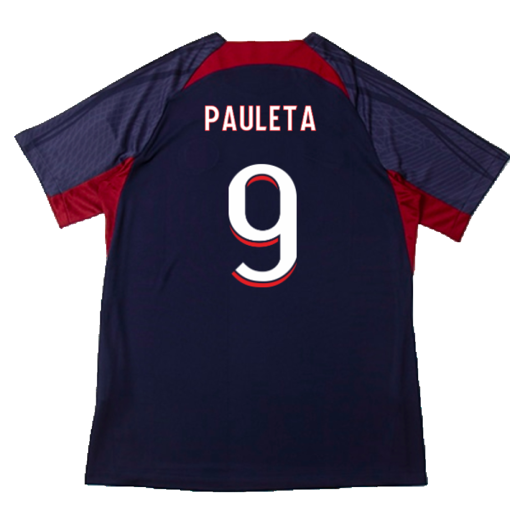 2023-2024 PSG Dri-Fit Strike Training Shirt (Navy) (Pauleta 9)