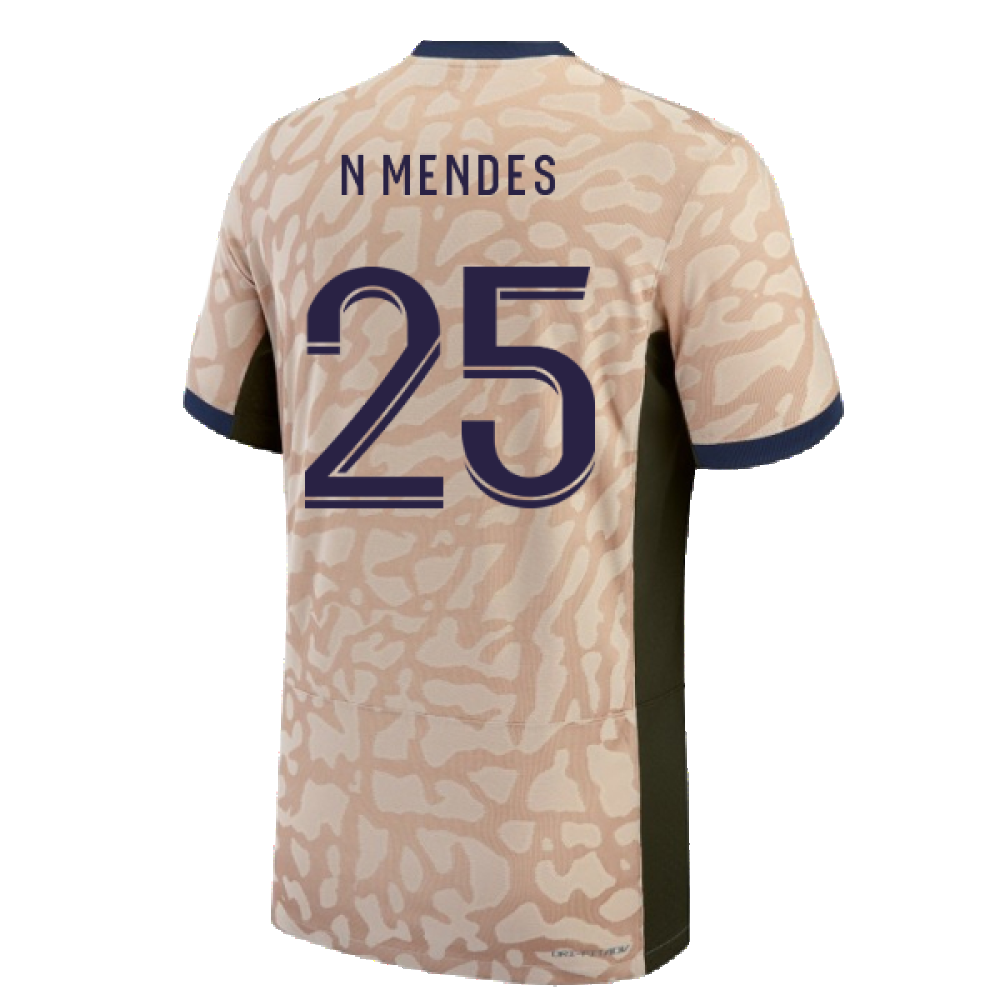 2023-2024 PSG Fourth Vapor Football Shirt (N Mendes 25)