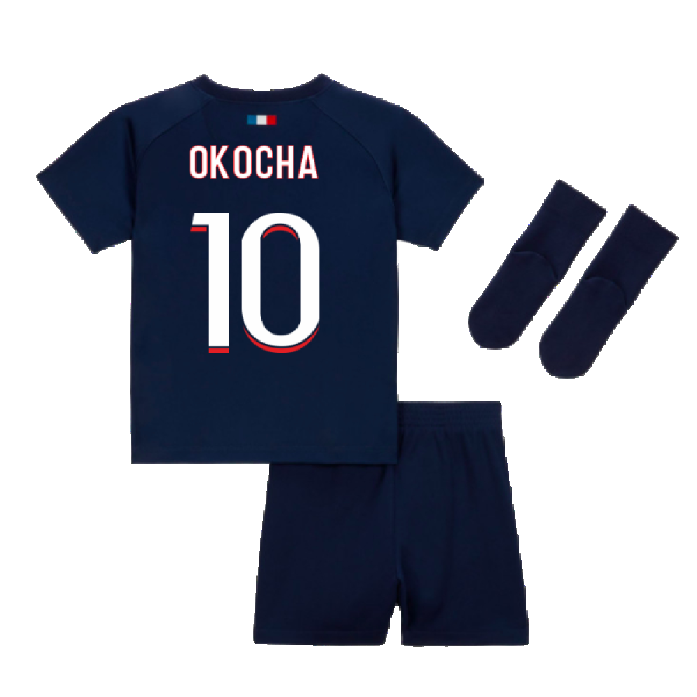 2023-2024 PSG Home Infants Baby Kit (Okocha 10)