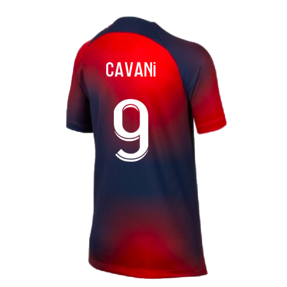 2023-2024 PSG Pre-Match Shirt (Midnight Navy) - Kids (Cavani 9)