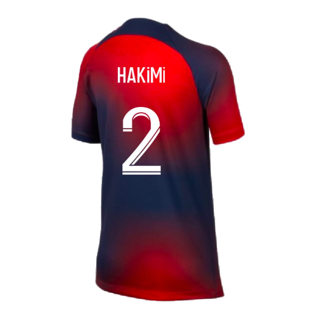 2023-2024 PSG Pre-Match Shirt (Midnight Navy) - Kids (Hakimi 2)