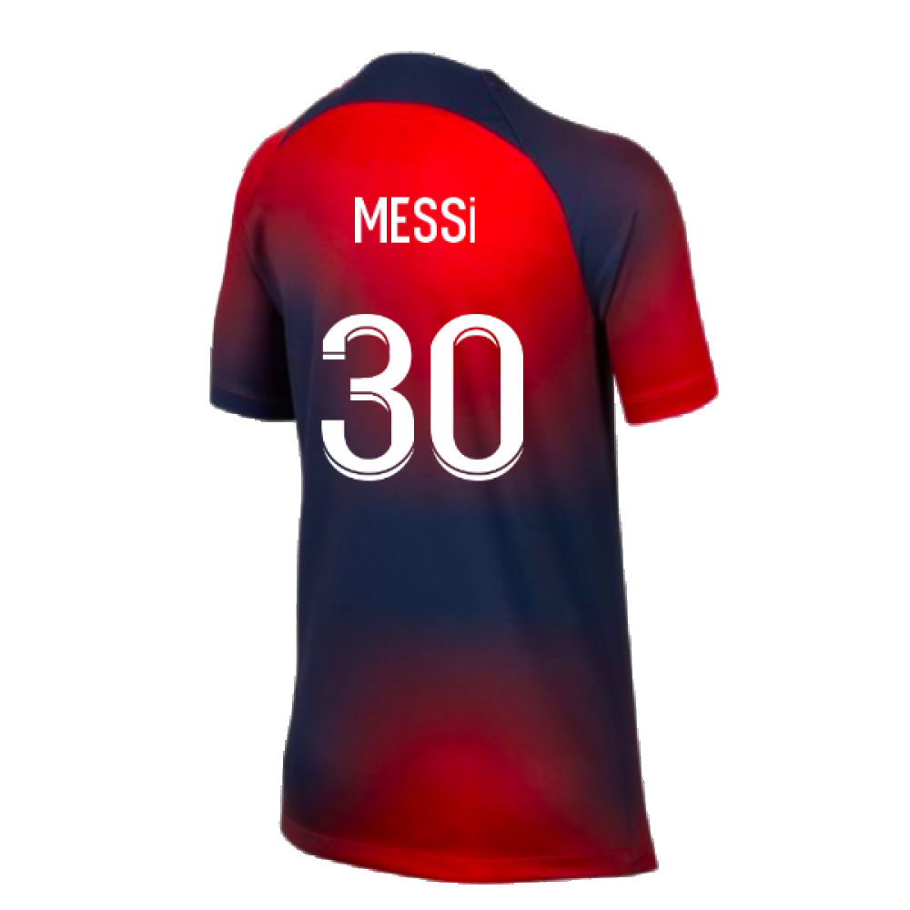 2023-2024 PSG Pre-Match Shirt (Midnight Navy) - Kids (Messi 30)