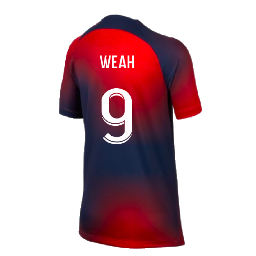 2023-2024 PSG Pre-Match Shirt (Midnight Navy) - Kids (Weah 9)