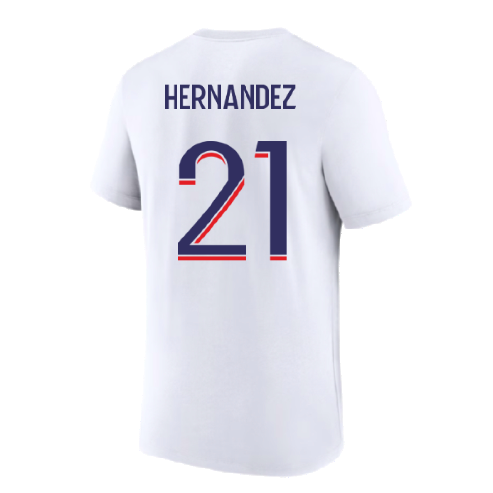 2023-2024 PSG Premium Essentials T-shirt (White) (Hernandez 21)